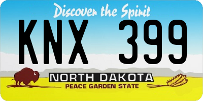 ND license plate KNX399