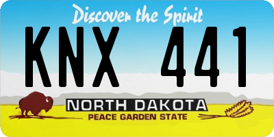 ND license plate KNX441