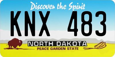 ND license plate KNX483