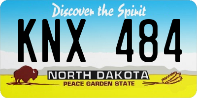 ND license plate KNX484