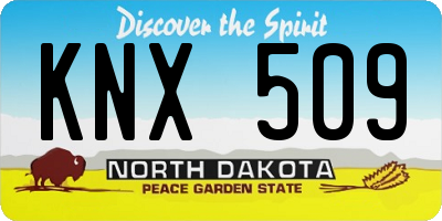ND license plate KNX509