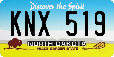 ND license plate KNX519