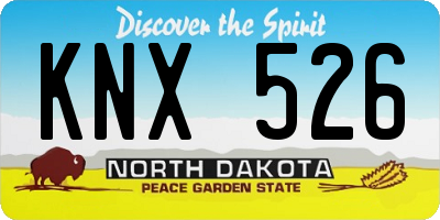 ND license plate KNX526