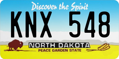 ND license plate KNX548