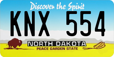 ND license plate KNX554