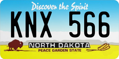 ND license plate KNX566