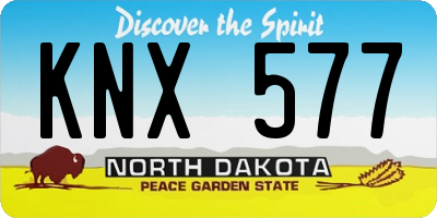ND license plate KNX577