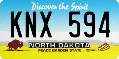 ND license plate KNX594