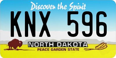 ND license plate KNX596