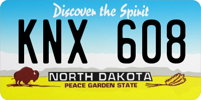 ND license plate KNX608