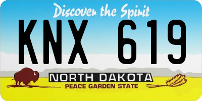 ND license plate KNX619