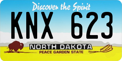 ND license plate KNX623