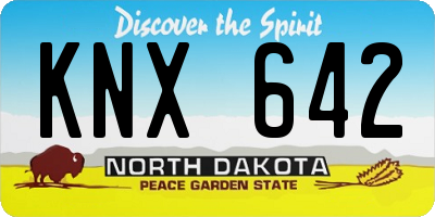 ND license plate KNX642