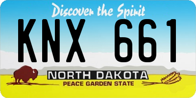 ND license plate KNX661