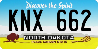 ND license plate KNX662
