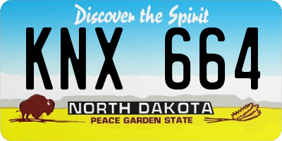ND license plate KNX664