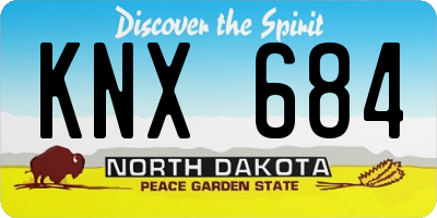 ND license plate KNX684