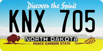 ND license plate KNX705