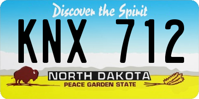 ND license plate KNX712
