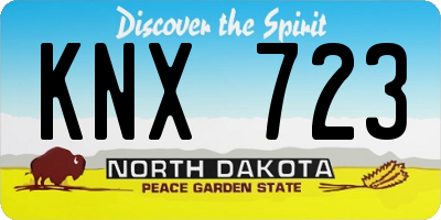 ND license plate KNX723