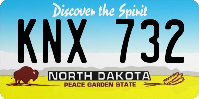 ND license plate KNX732