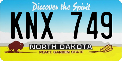ND license plate KNX749