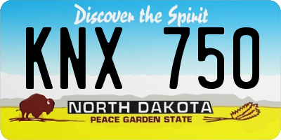 ND license plate KNX750