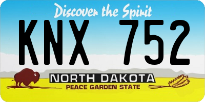 ND license plate KNX752