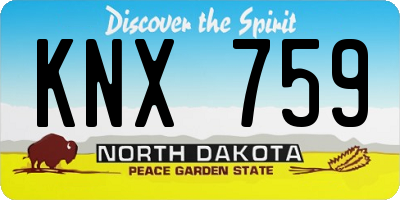 ND license plate KNX759