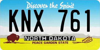 ND license plate KNX761