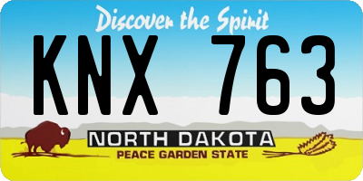 ND license plate KNX763