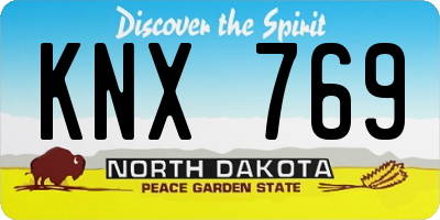 ND license plate KNX769