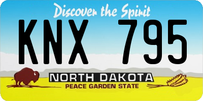ND license plate KNX795