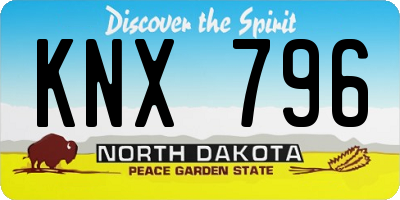 ND license plate KNX796