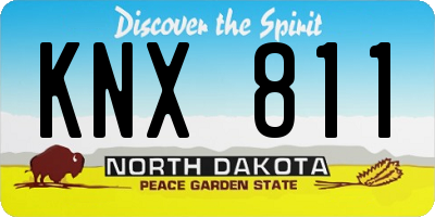 ND license plate KNX811