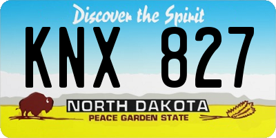 ND license plate KNX827
