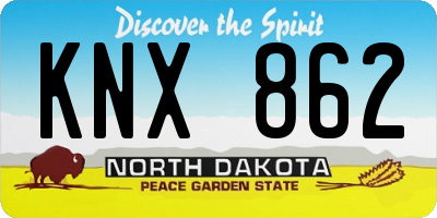 ND license plate KNX862