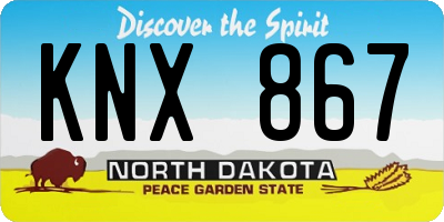ND license plate KNX867