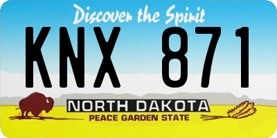 ND license plate KNX871
