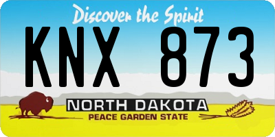 ND license plate KNX873