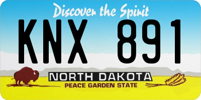 ND license plate KNX891