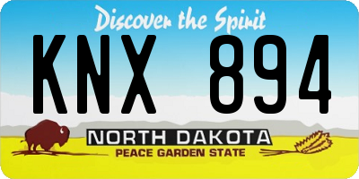 ND license plate KNX894
