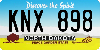 ND license plate KNX898