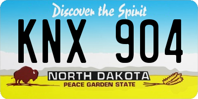 ND license plate KNX904