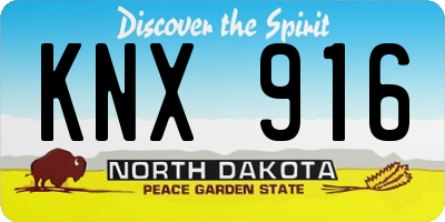 ND license plate KNX916