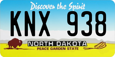 ND license plate KNX938