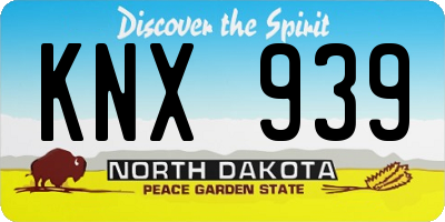 ND license plate KNX939
