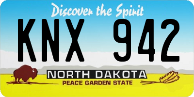 ND license plate KNX942