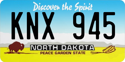 ND license plate KNX945
