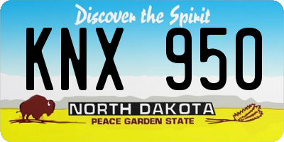 ND license plate KNX950